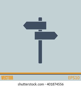Vector icon Direction road signs 