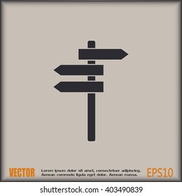 Vector icon Direction road signs 
