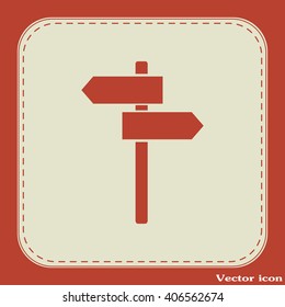 Vector icon Direction road signs 