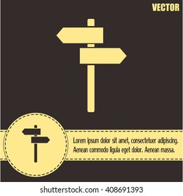 Vector icon Direction road signs 