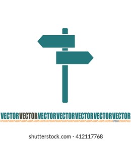 Vector icon Direction road signs 
