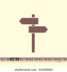 Vector icon Direction road signs 