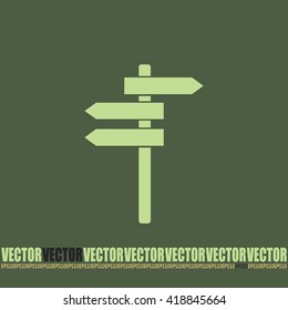 Vector icon Direction road signs 
