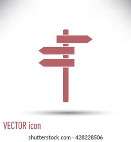 Vector icon Direction road signs 