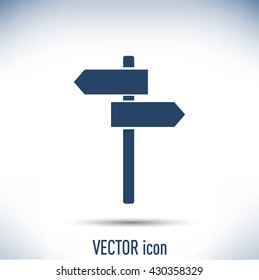 Vector icon Direction road signs 