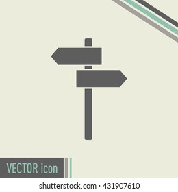 Vector icon Direction road signs 