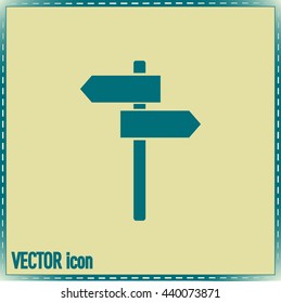Vector icon Direction road signs 