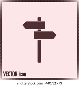 Vector icon Direction road signs 