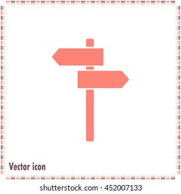 Vector icon Direction road signs 