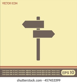 Vector icon Direction road signs 