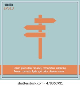 Vector icon Direction road signs 
