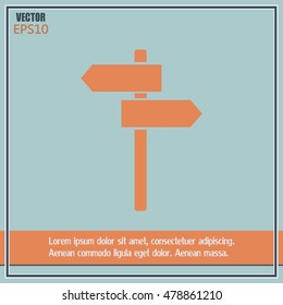 Vector icon Direction road signs 