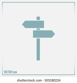 Vector icon Direction road signs 
