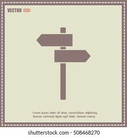 Vector icon Direction road signs 