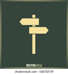 Vector icon Direction road signs 