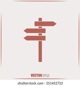 Vector icon Direction road signs 