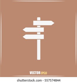 Vector icon Direction road signs 