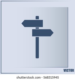 Vector icon Direction road signs 
