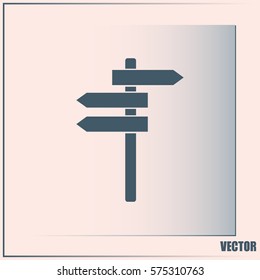Vector icon Direction road signs 