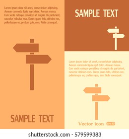 Vector icon Direction road signs 
