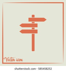 Vector icon Direction road signs 