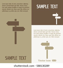 Vector icon Direction road signs 