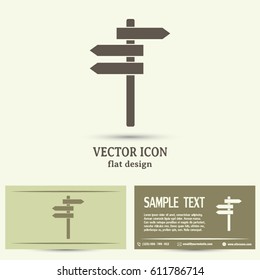 Vector icon Direction road signs 