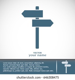 Vector icon Direction road signs 