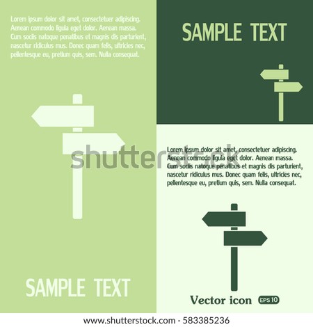 Vector icon Direction road signs 