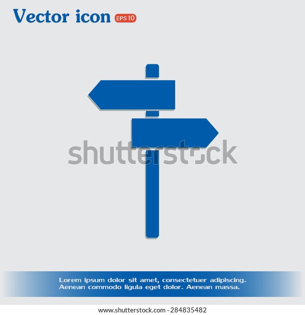 vector-icon-direction-road-signs-stock-vector-royalty-free-284835482