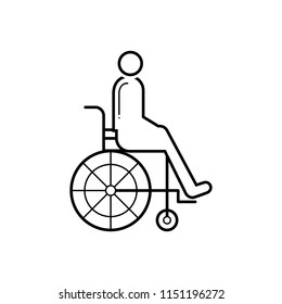 Vector icon for disabled  person