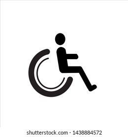 Vector icon disabled. Wheelchair symbol icon 
