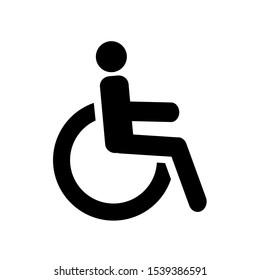 Vector icon disabled. Wheelchair symbol icon 