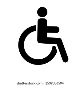 Vector icon disabled. Wheelchair symbol icon 