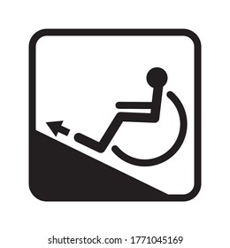 Vector icon disabled. Wheelchair symbol icon on white background