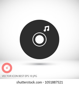 Vector icon  disc melody  10 EPS