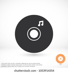 Vector icon  disc melody  10 EPS