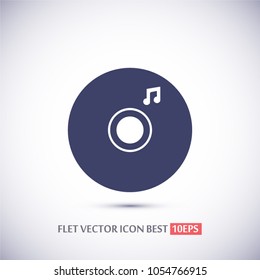 Vector icon  disc melody  10 EPS