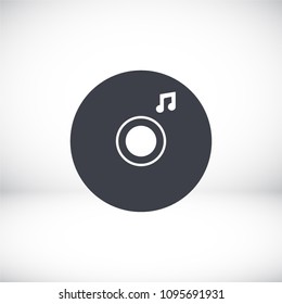 Vector icon  disc melody  10 EPS