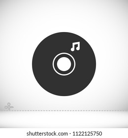 Vector icon  disc melody  10 EPS