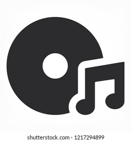 Vector icon  disc melody  10 EPS