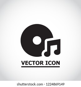 Vector icon  disc melody  10 EPS