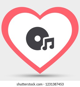 Vector icon  disc melody  10 EPS