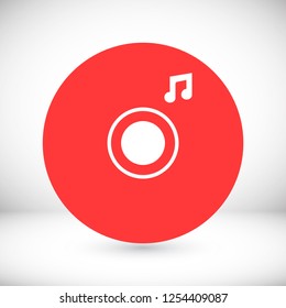 Vector icon  disc melody  10 EPS
