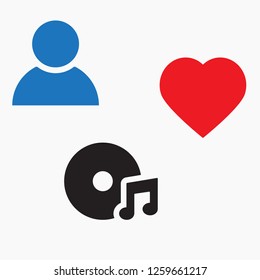 Vector icon  disc melody  10 EPS