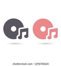 Vector icon  disc melody  10 EPS