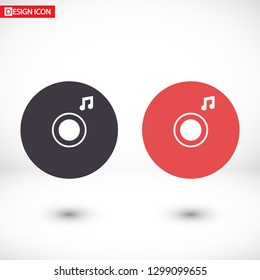 Vector icon  disc melody  10 EPS