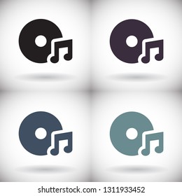 Vector icon  disc melody  10 EPS