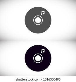 Vector icon  disc melody  10 EPS