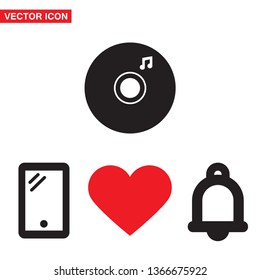 Vector icon  disc melody  10 EPS